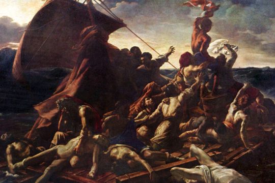 Ο τεράστιος πίνακας (491 χ 716 εκ.) «Σχεδία της Μέδουσας» του Ζαν-Λουί-Τεοντόρ Ζερικό ήταν ένα πολιτικό σχόλιο